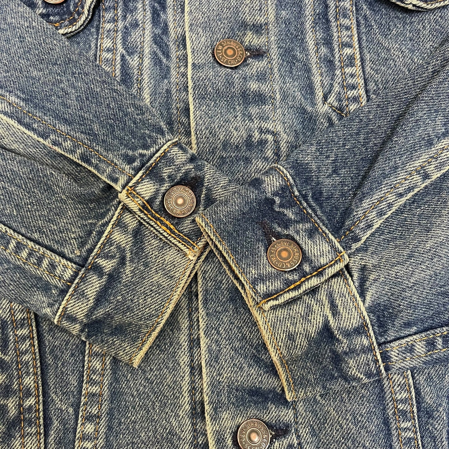 GC239 80's アメリカ製 LEVIS デニムジャケット ジージャン インディゴブルー メンズ サイズ40