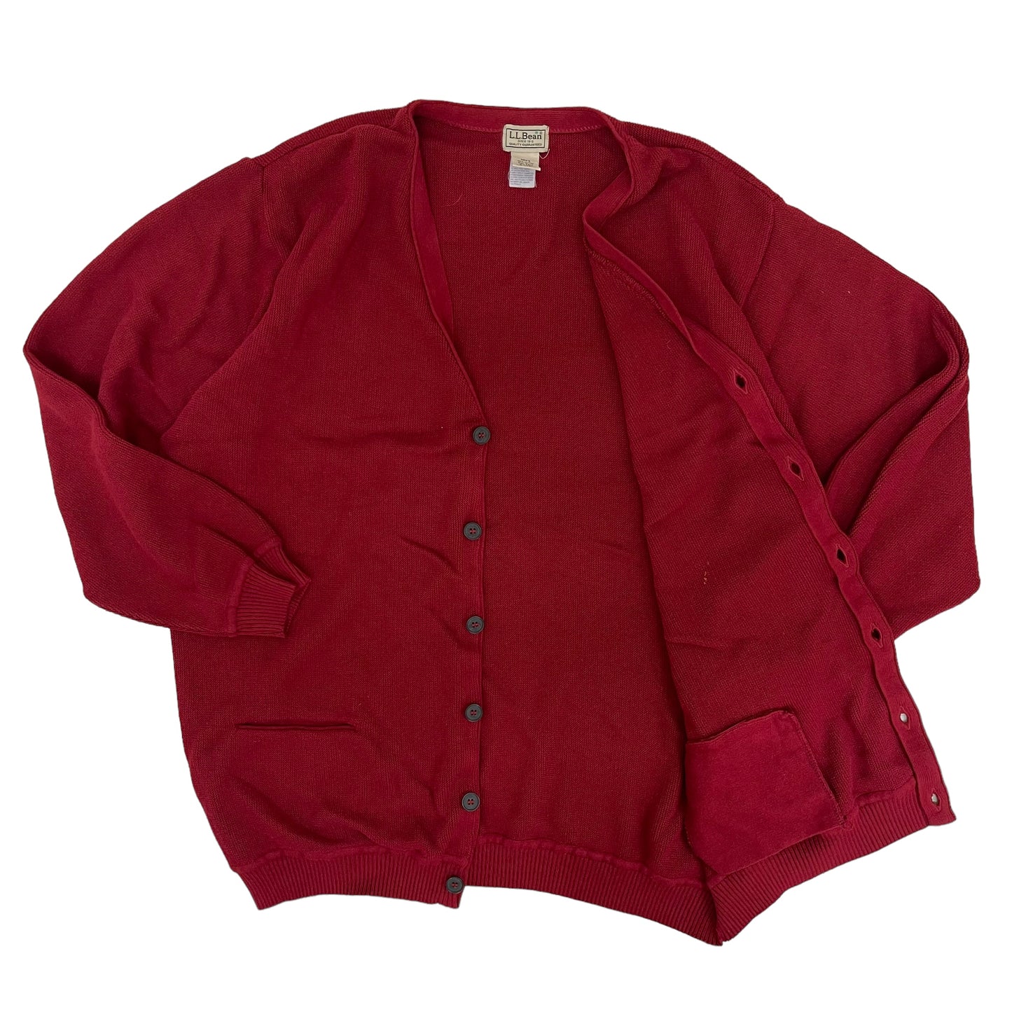 GC313 L.L.Bean コットン100% ニット セーター ニットカーディガン カーディガン ボルドー メンズ サイズXXL