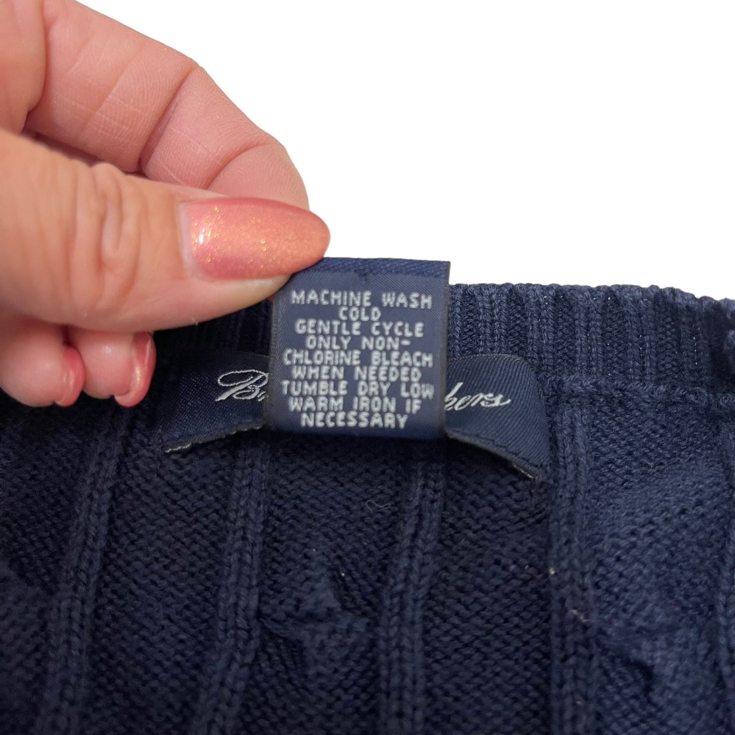 GC461 Brooks Brothers ケーブルニット ニットトップス トップス プルオーバー ネイビー メンズ サイズXXL