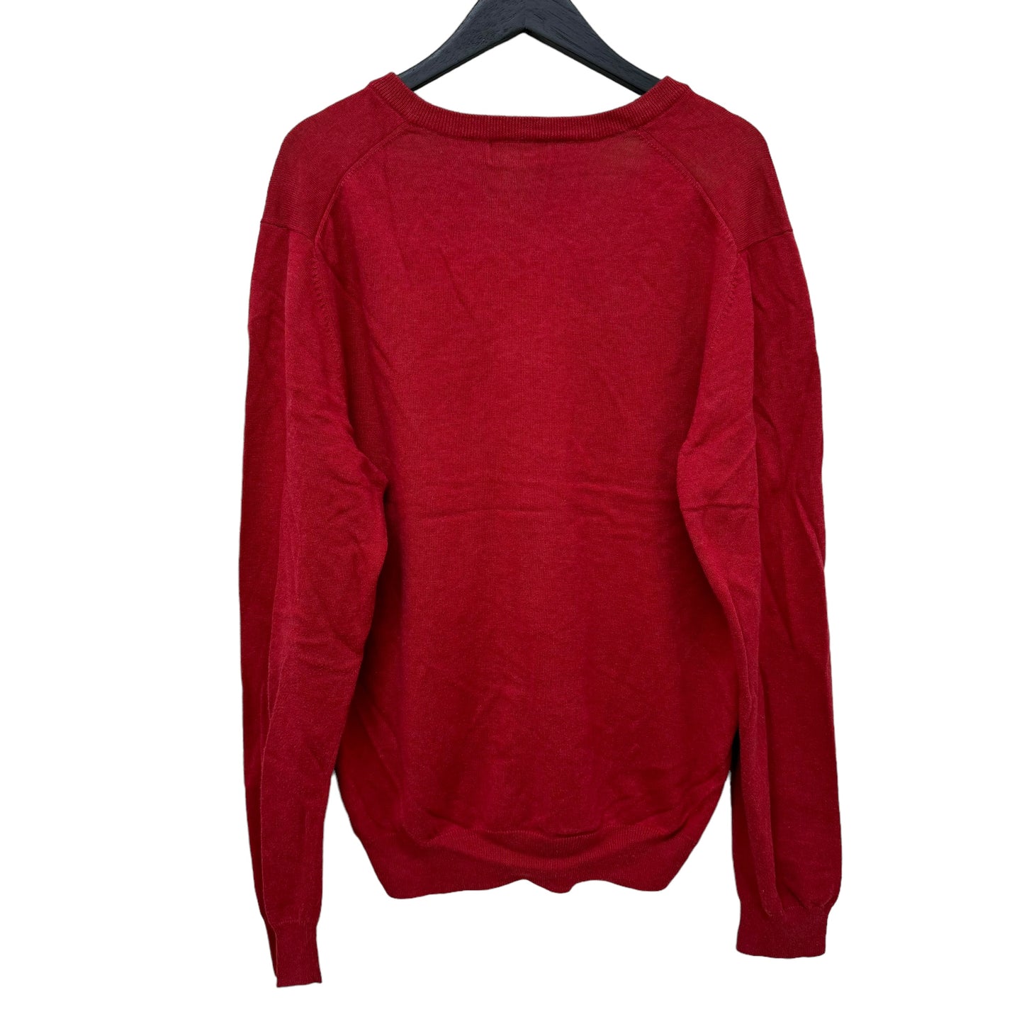 GC872 346 BROOKS BROTHERS ブルックスブラザーズ コットンニット ニットセーター ニット Vネック 長袖 レッド メンズ サイズL