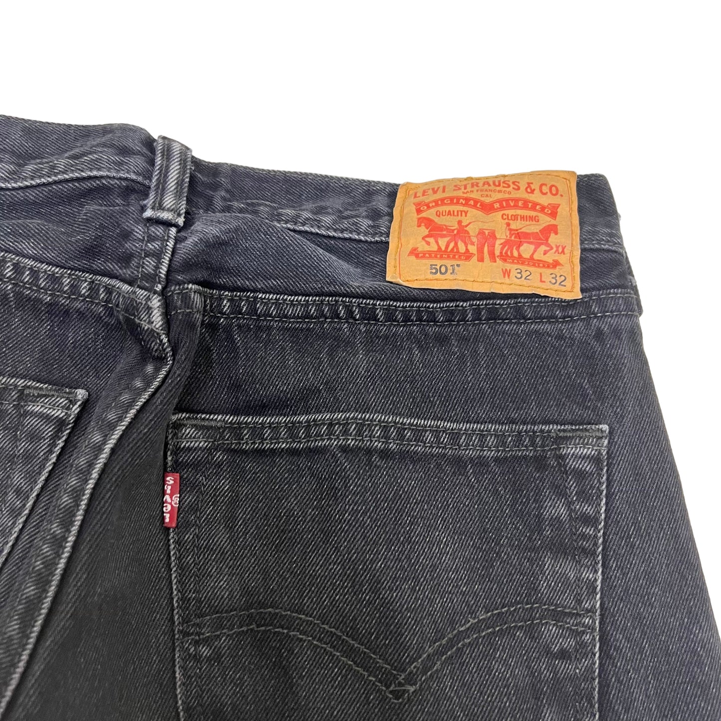 GM217 Levi's リーバイス 501 デニムパンツ ロングパンツ 長ズボン ボトムス ブラック系 メンズ W32