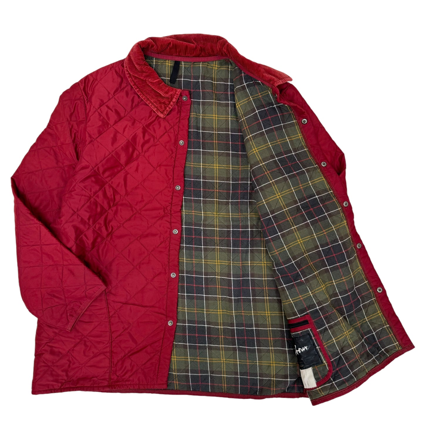 GC938 Barbour バブアー キルティングジャケット ジャケット 襟元コーデュロイ 上着 トップス 羽織り ボルドー メンズ
