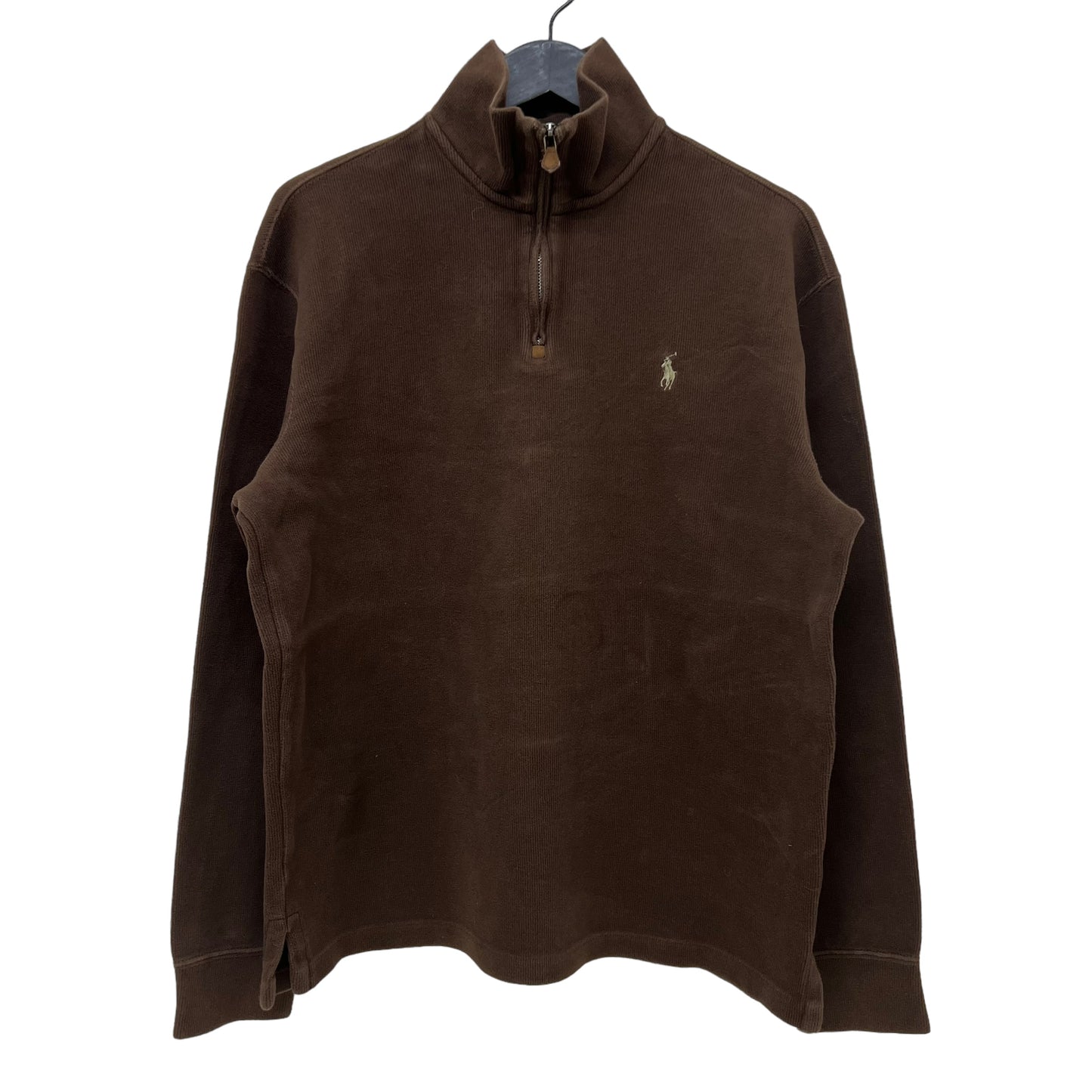 GM216 POLO RALPH LAUREN ポロラルフローレン 長袖 ハーフジップアップ トップス プルオーバー ブラウン系 メンズ M