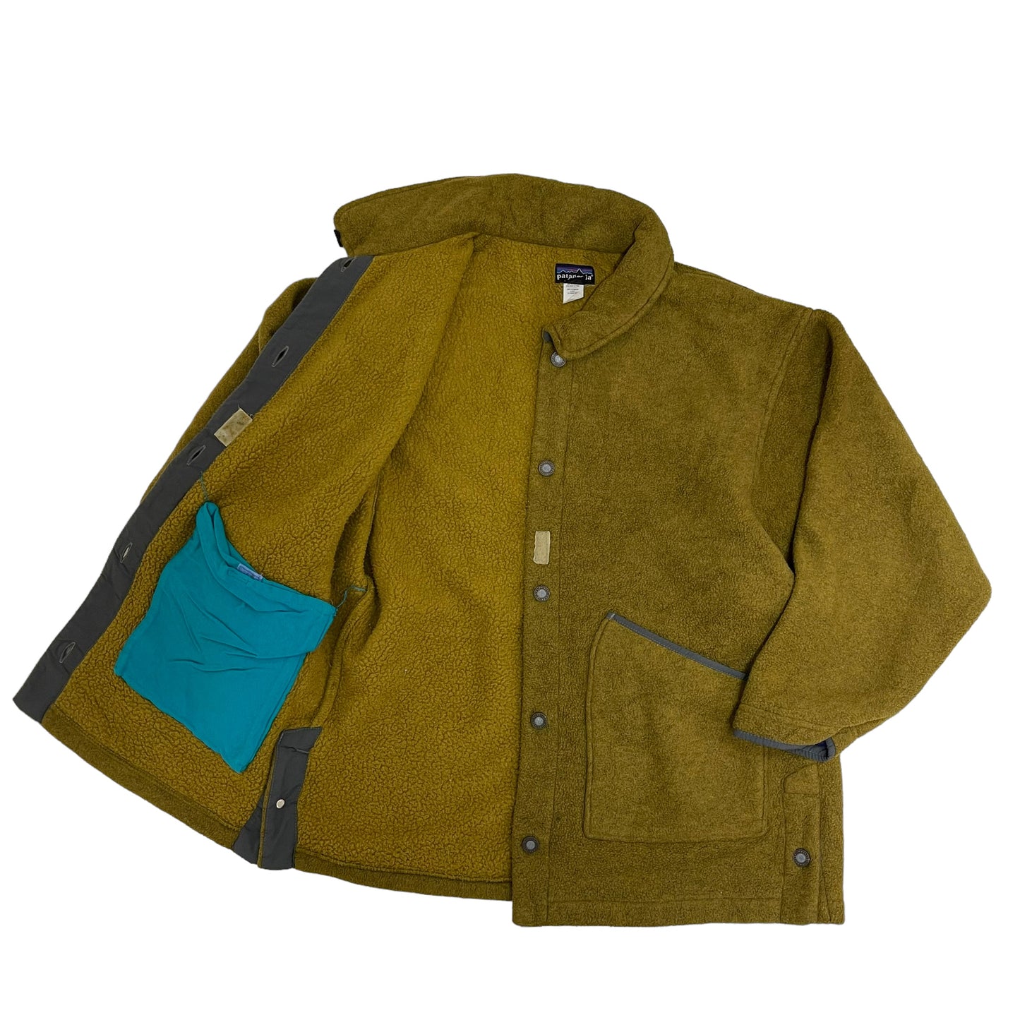 GC211 USA製 patagonia フリーストップス トップス 羽織 カーキ系 メンズ サイズS