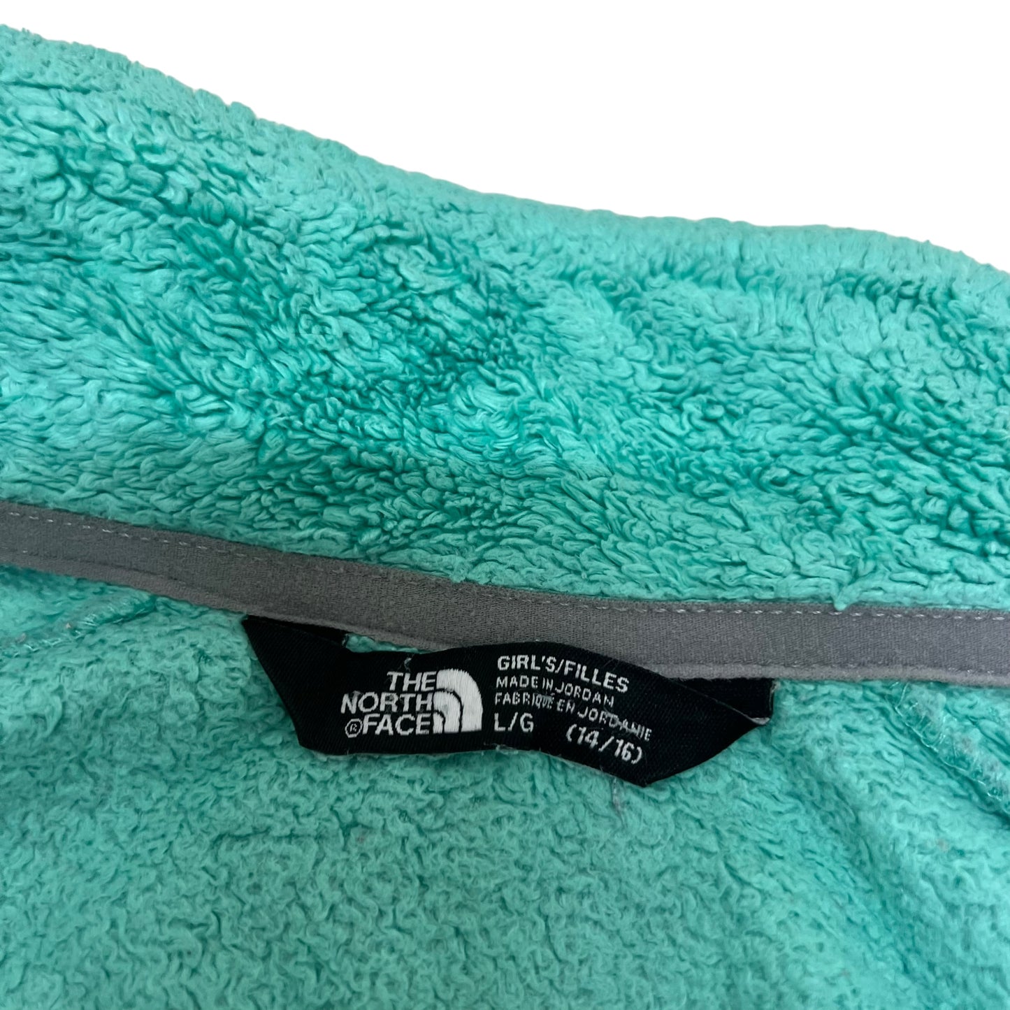 GM364 THE NORTH FACE ザノースフェイス 長袖 ジップアップ フリース ジャケット 上着 羽織り トップス グリーン系 キッズ 子供服 L