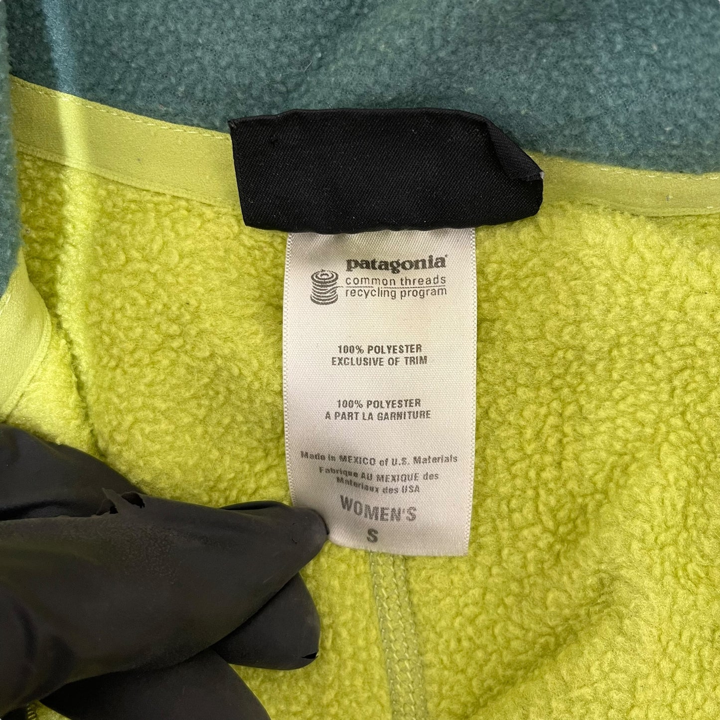 GC352 patagonia SYNGHILLA フリーストップス トップス ハーフジップアップ グリーン レディース サイズS