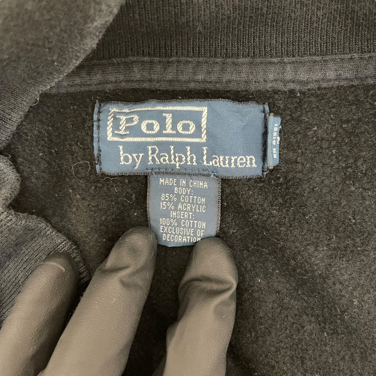 GC438 Polo by RALPH LAUREN スウェットトップス ジップアップトップス トップス ジャージ ブラック メンズ サイズL