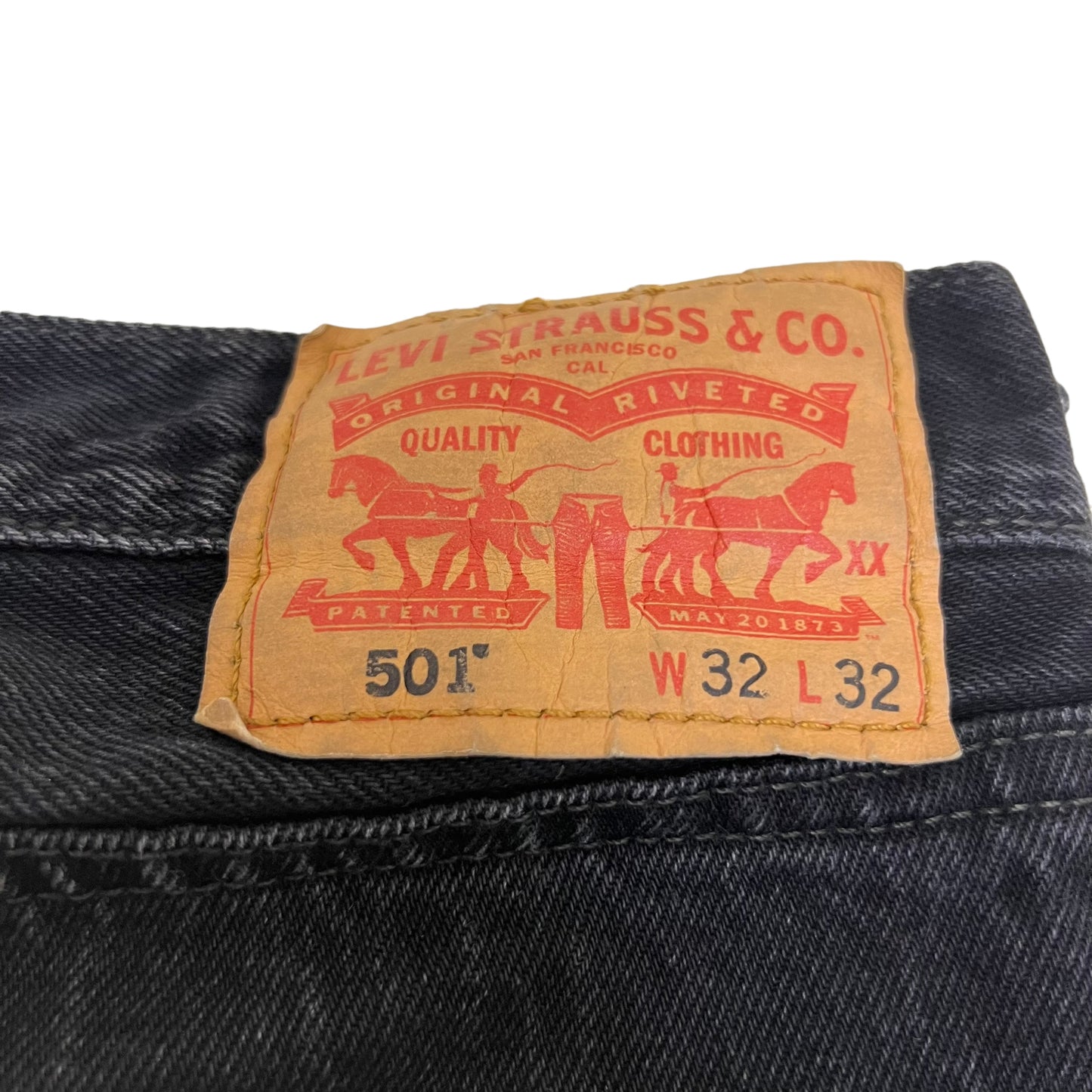 GM217 Levi's リーバイス 501 デニムパンツ ロングパンツ 長ズボン ボトムス ブラック系 メンズ W32