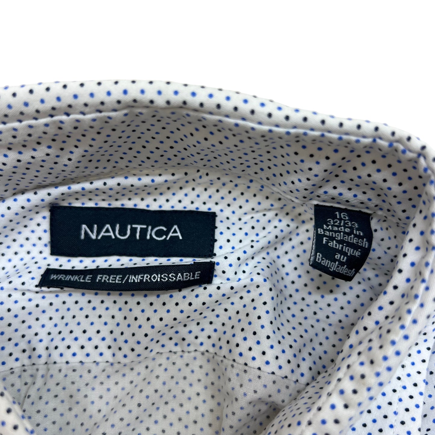 GM20 NAUTICA ノーティカ 長袖 シャツ トップス ブルー系 総柄 メンズ 16