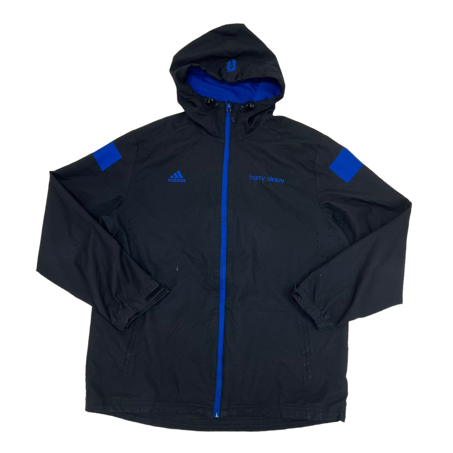 GM334 adidas アディダス 長袖 ジップアップ ジャケット 上着 羽織り トップス ブラック メンズ M