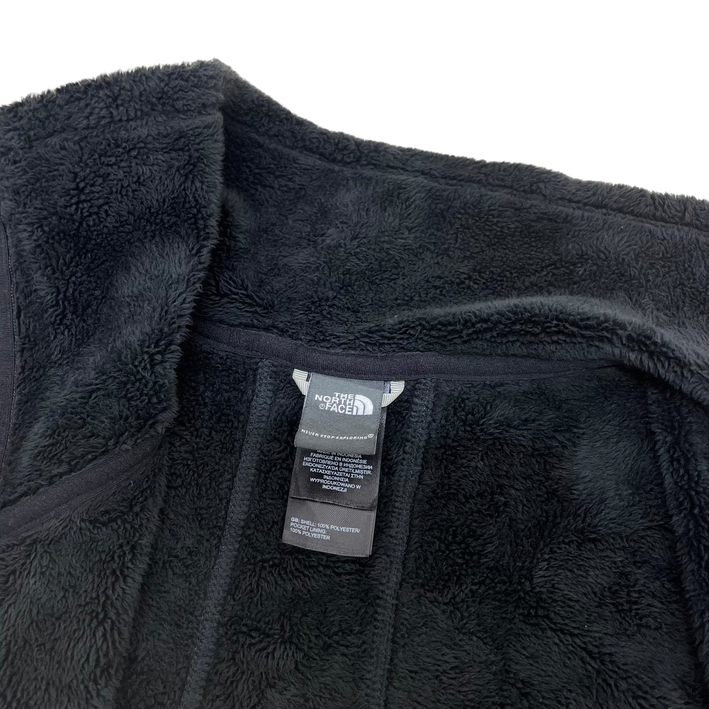 GM365 THE NORTH FACE ザノースフェイス 長袖 ジップアップ フリース ジャケット 上着 羽織り トップス ブラック レディース XS