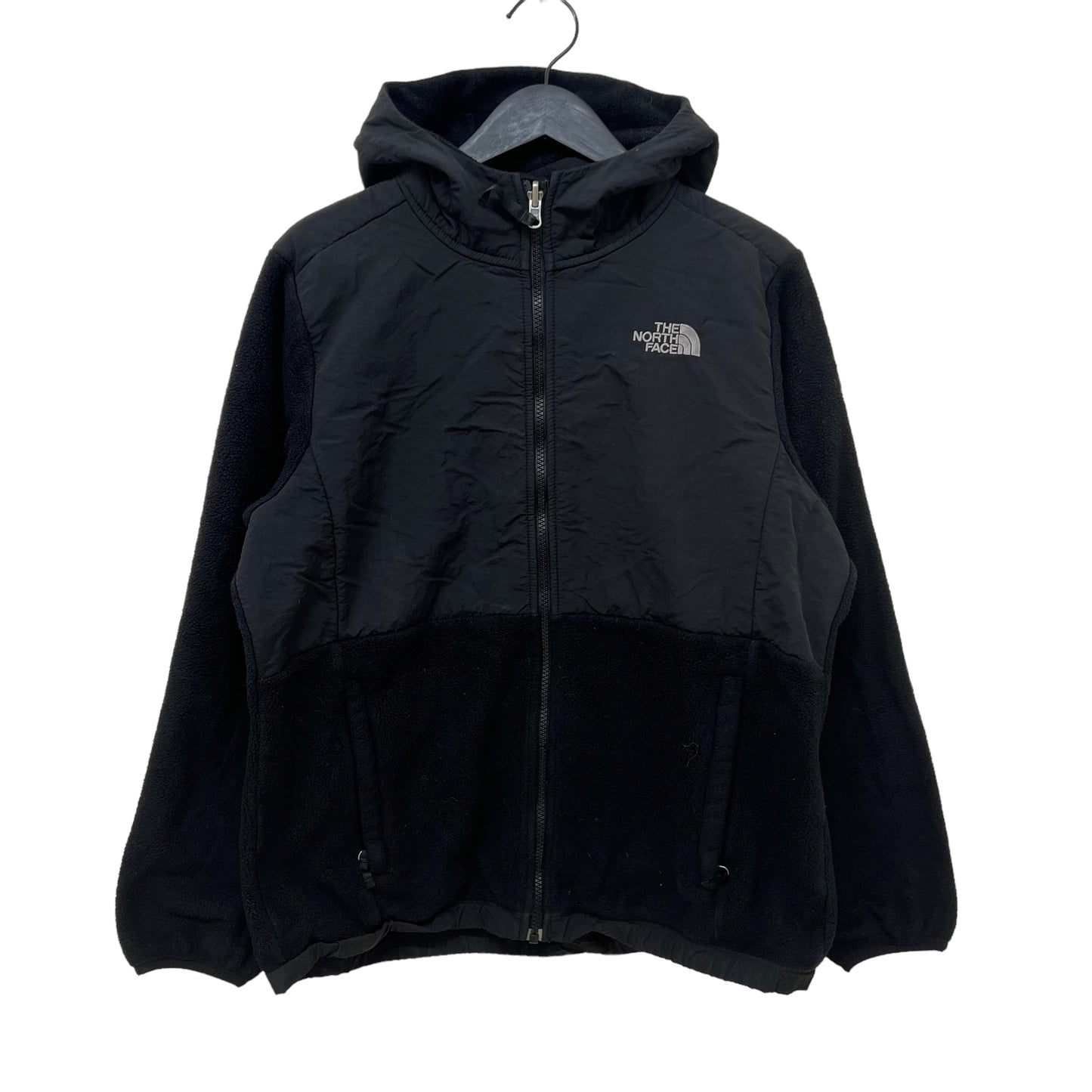 GM368 THE NORTH FACE ザノースフェイス 長袖 ジップアップ フリース ジャケット 上着 羽織り トップス ブラック キッズ 子供服 XL