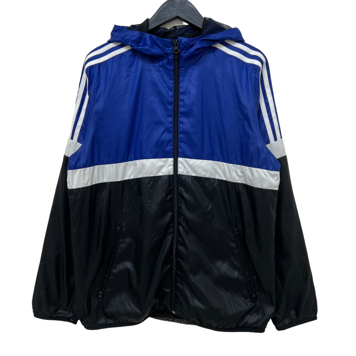 GM335 adidas アディダス 長袖 ジップアップ ジャケット 上着 羽織り トップス ブラック ネイビー キッズ 子供服 160