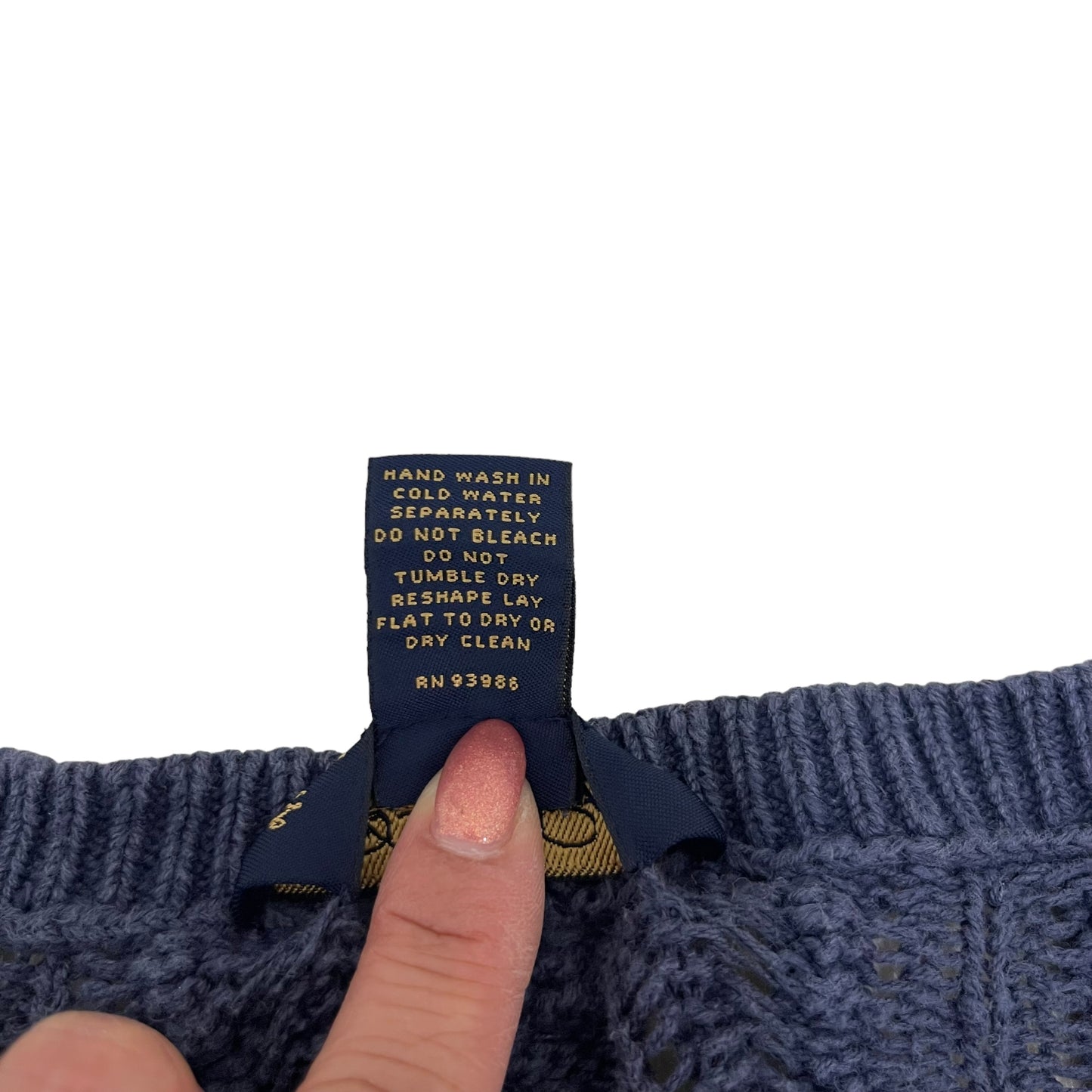 GC470 Brooks Brothers ケーブルニットセーター ケーブル編み プルオーバー Vネック ネイビー系 メンズ サイズM