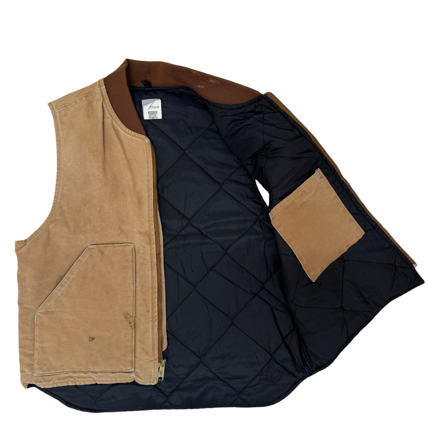 GC937 Carhartt カーハート ベスト ダックベスト ダック地 内側キルティング ベージュ メンズ