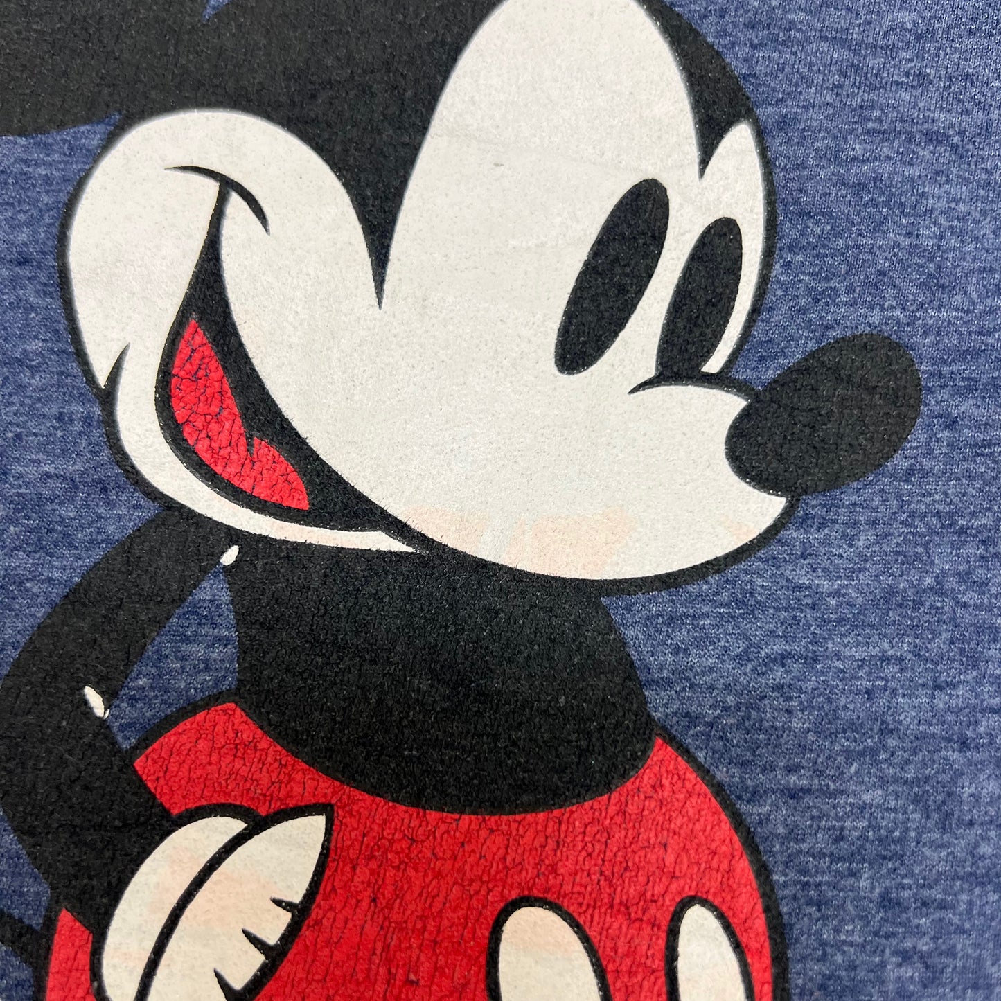 GM15 Disney ディズニー MICKY THE TRUE ORIGINAL スウェット トレーナー トップス ネイビー メンズ L