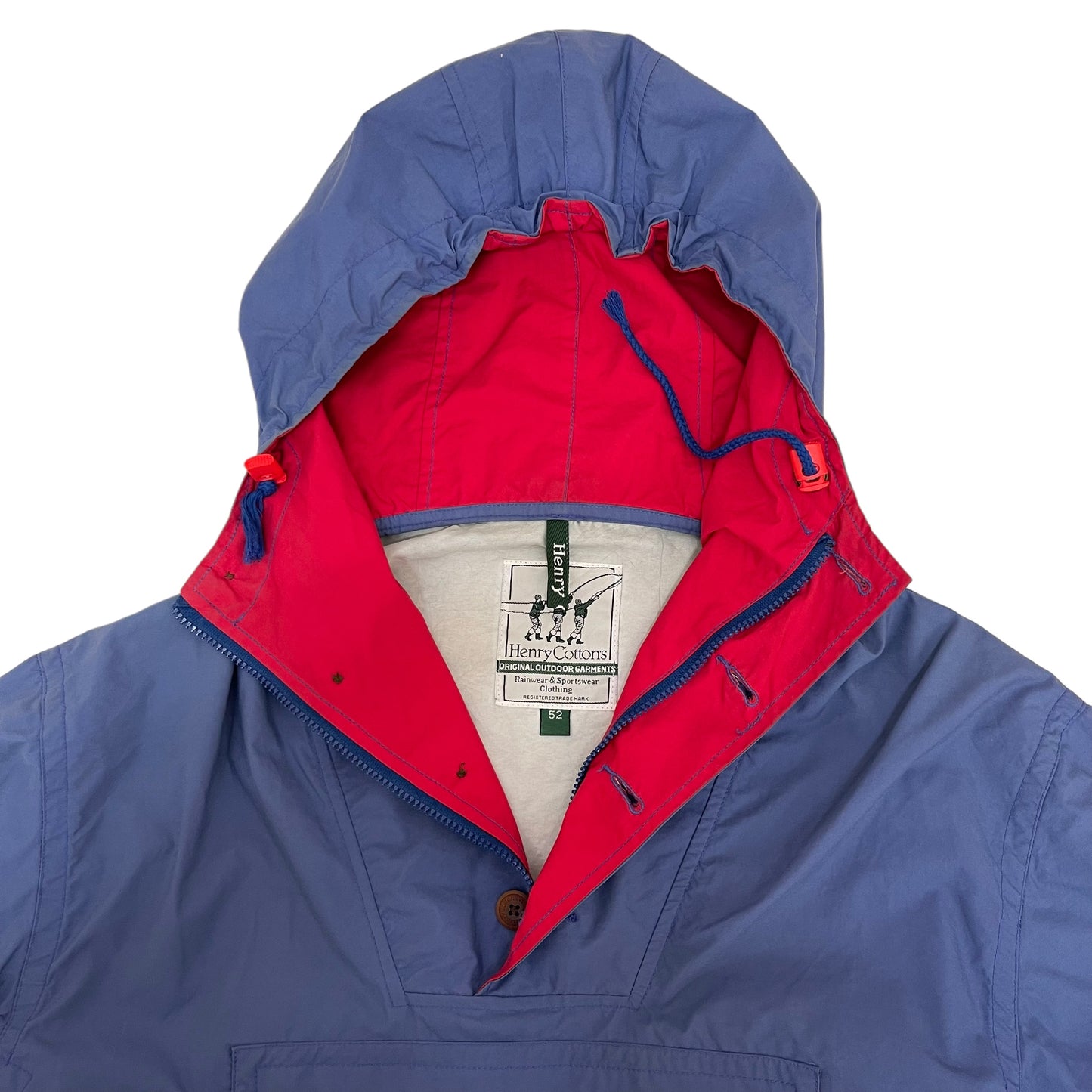 GC375 Henrry Cotton's アノラックパーカー ナイロンパーカー フーディー ラベンダー系 メンズ サイズ52
