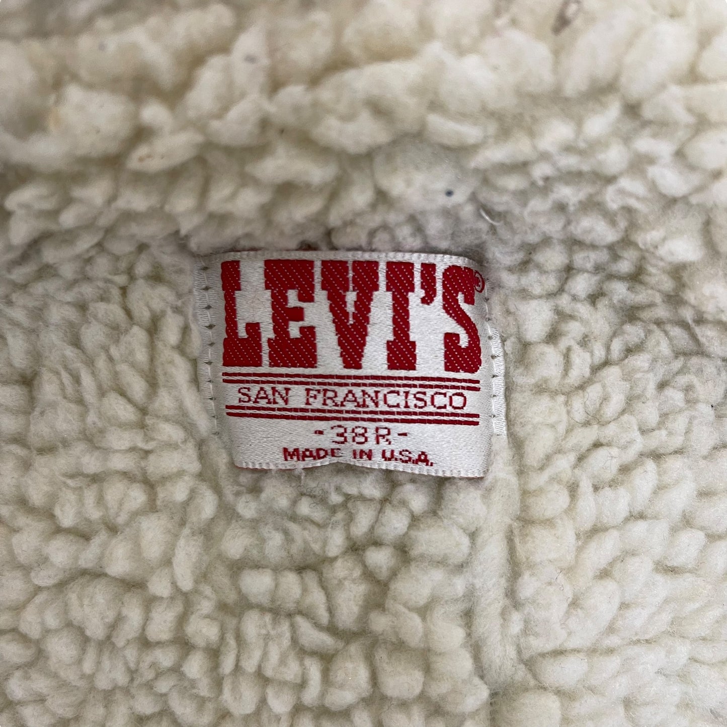 GC219 USA製 LEVIS デニムジャケット 裏ボアジャケット 裏ボア ブルー系 サイズ38