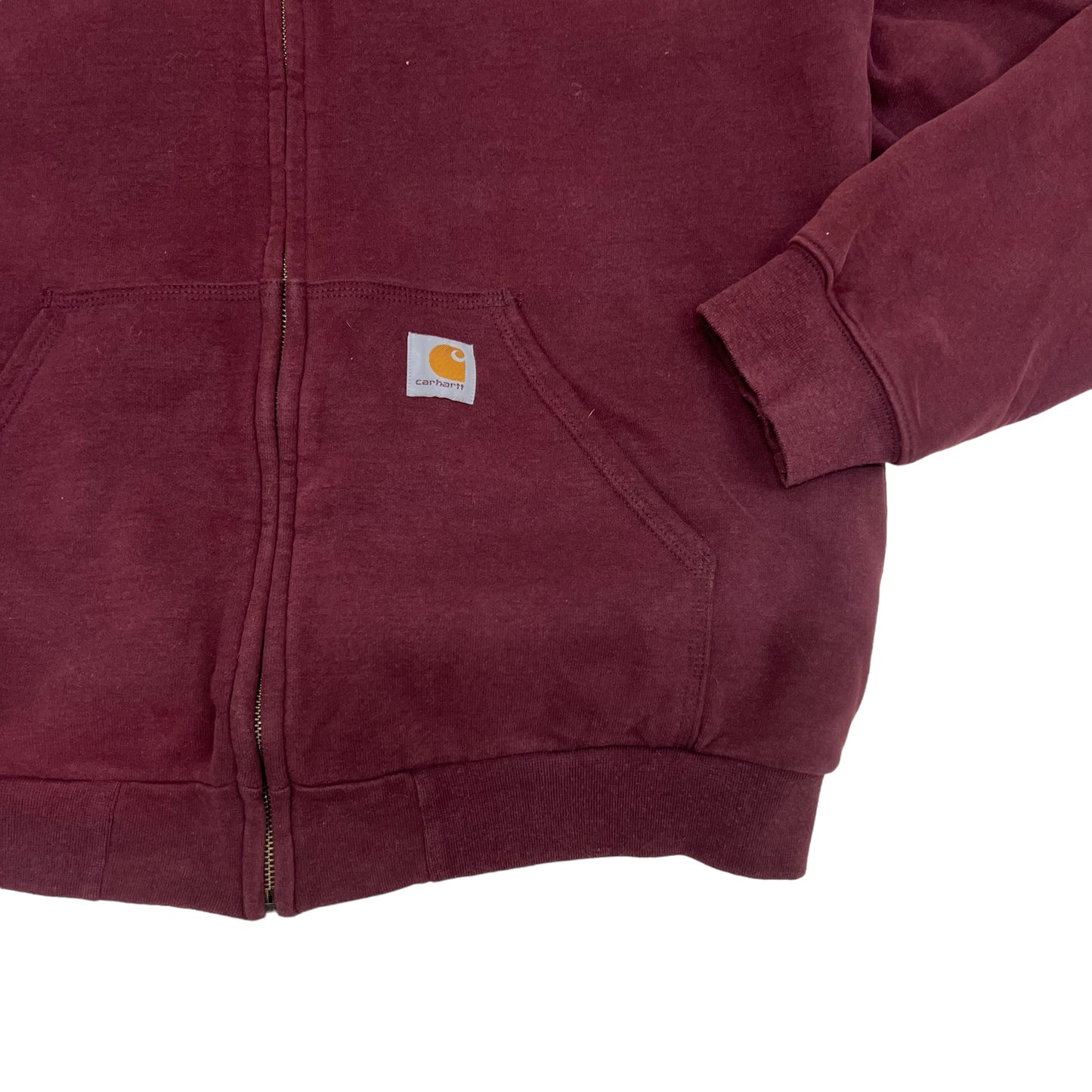 GM214 Carhartt カーハート 長袖 ジップアップ 裏ボア パーカー トップス 上着 羽織り ボルドー系 メンズ M
