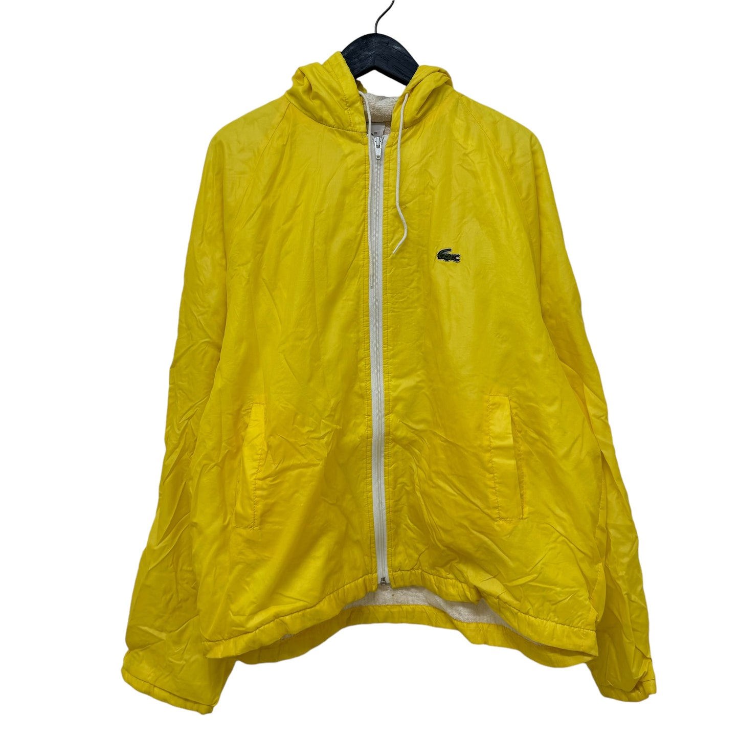 GC939 LACOSTE ラコステ ナイロンジャケット ジップアップジャケット ジャケット フーディージャケット トップス 羽織り イエロー メンズ