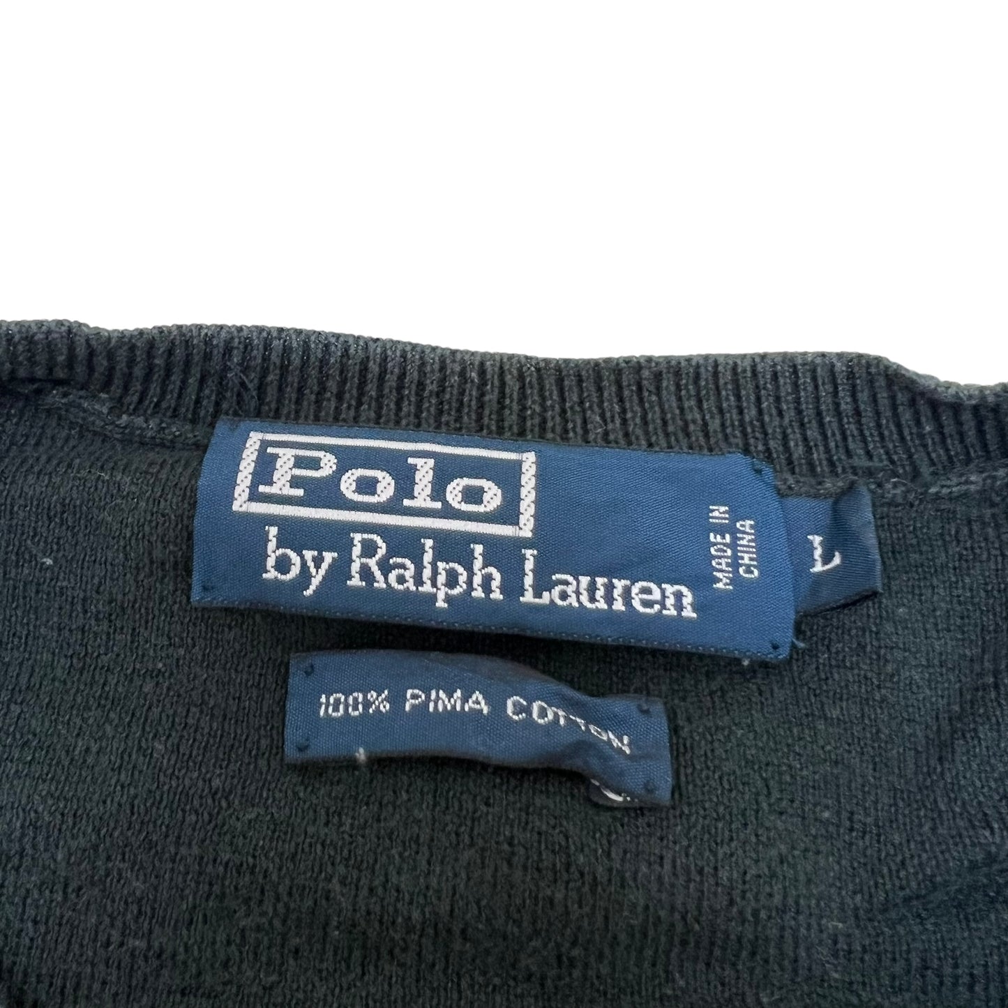 GM273 POLO RALPH LAUREN ポロラルフローレン 長袖 ニット トップス ブラック系 メンズ L
