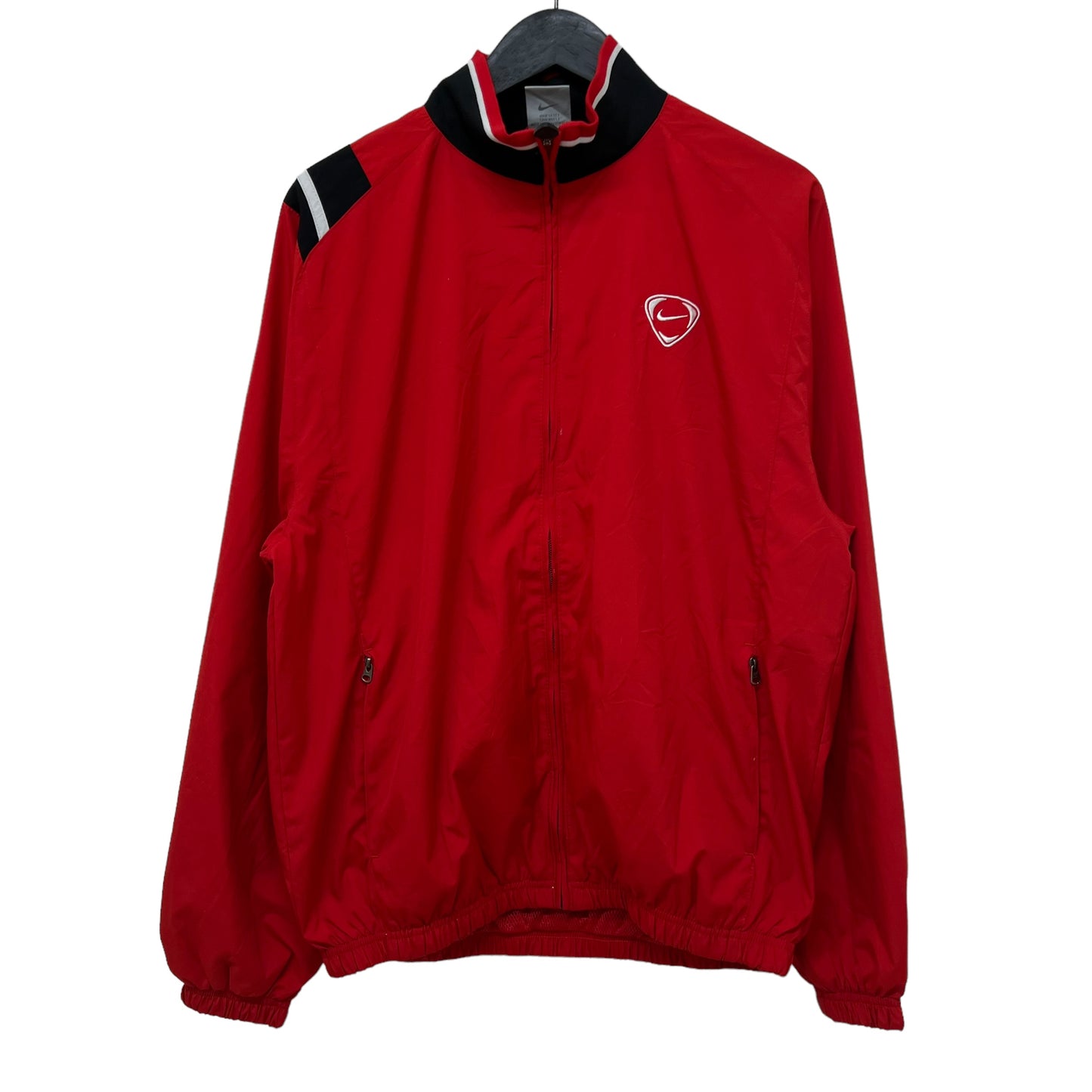 GM344 NIKE ナイキ 長袖 ジップアップ ジャケット 上着 羽織り トップス レッド メンズ XL