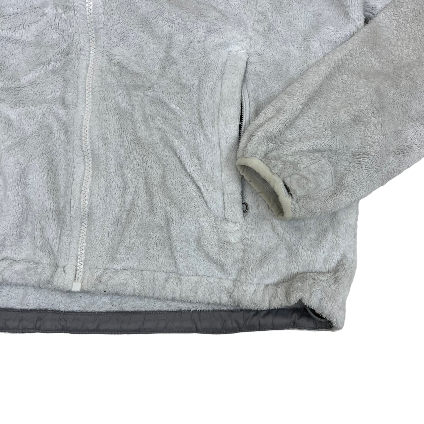 GM394 THE NORTH FACE ザノースフェイス 長袖 フリース ジップアップ ジャケット 上着 羽織り トップス ホワイト系 レディース L