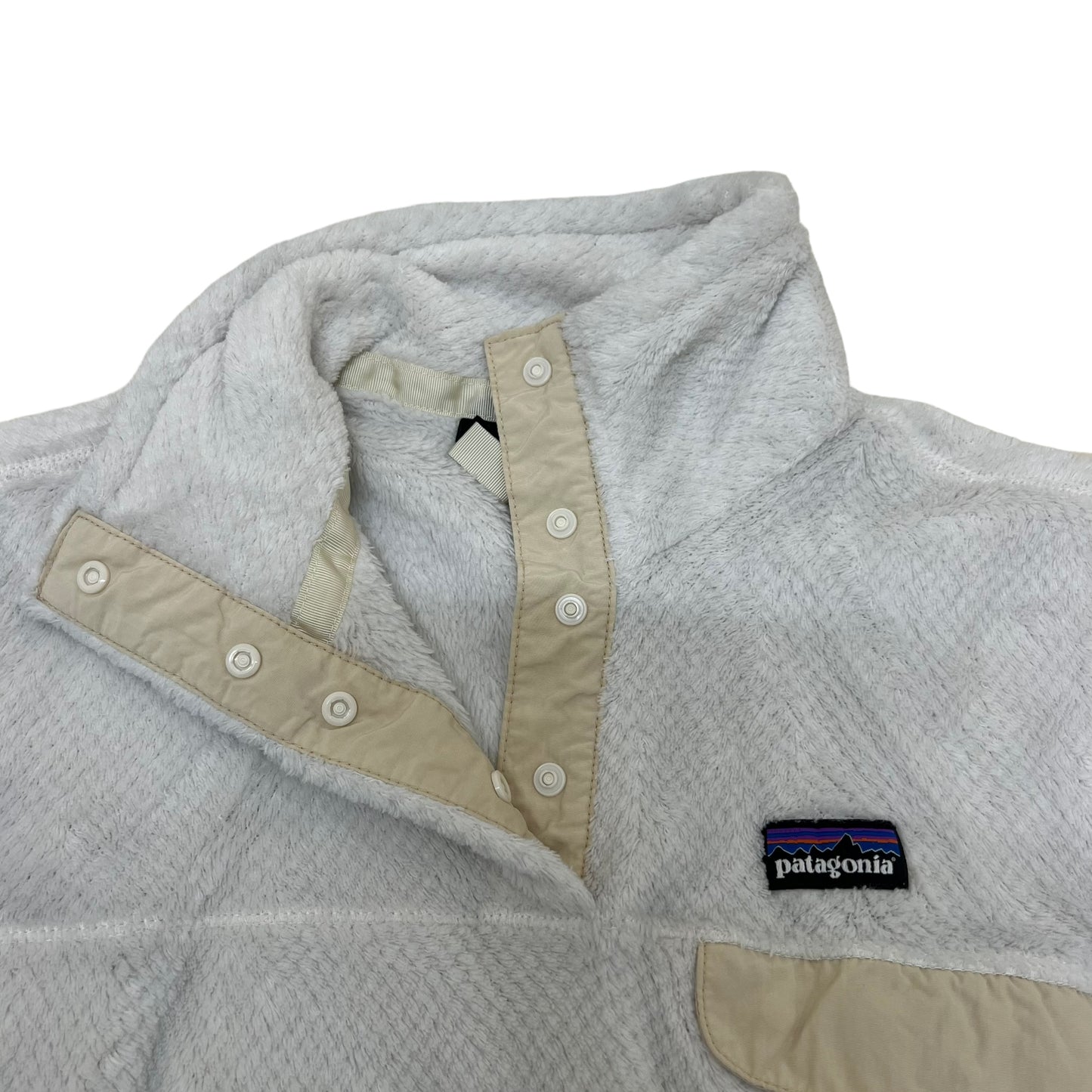 GM301 patagonia パタゴニア 長袖 ハーフ スナップボタン トップス プルオーバー ホワイト系 レディース S