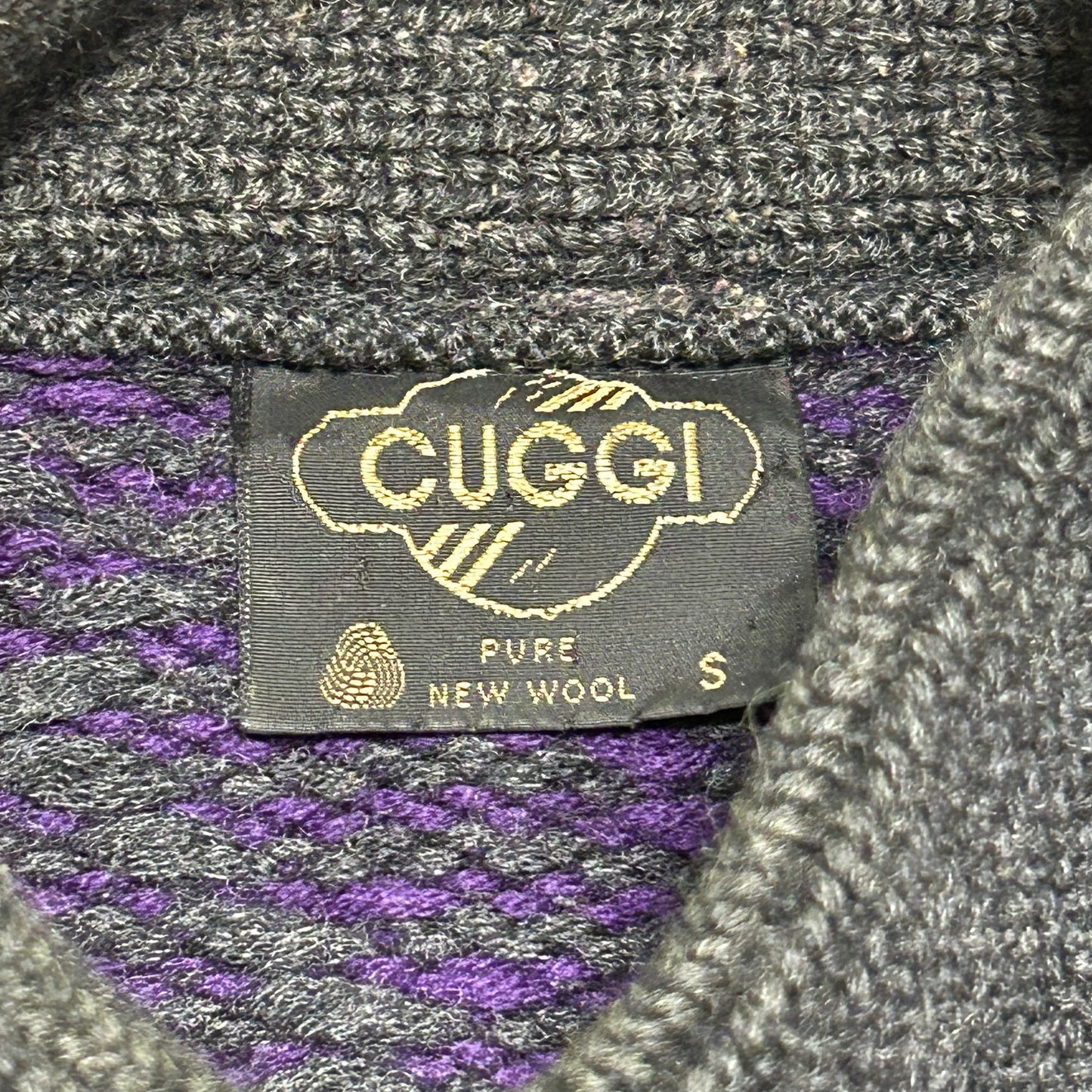 GH5 CUGGI ニットセーター メンズ S パープル ブラック