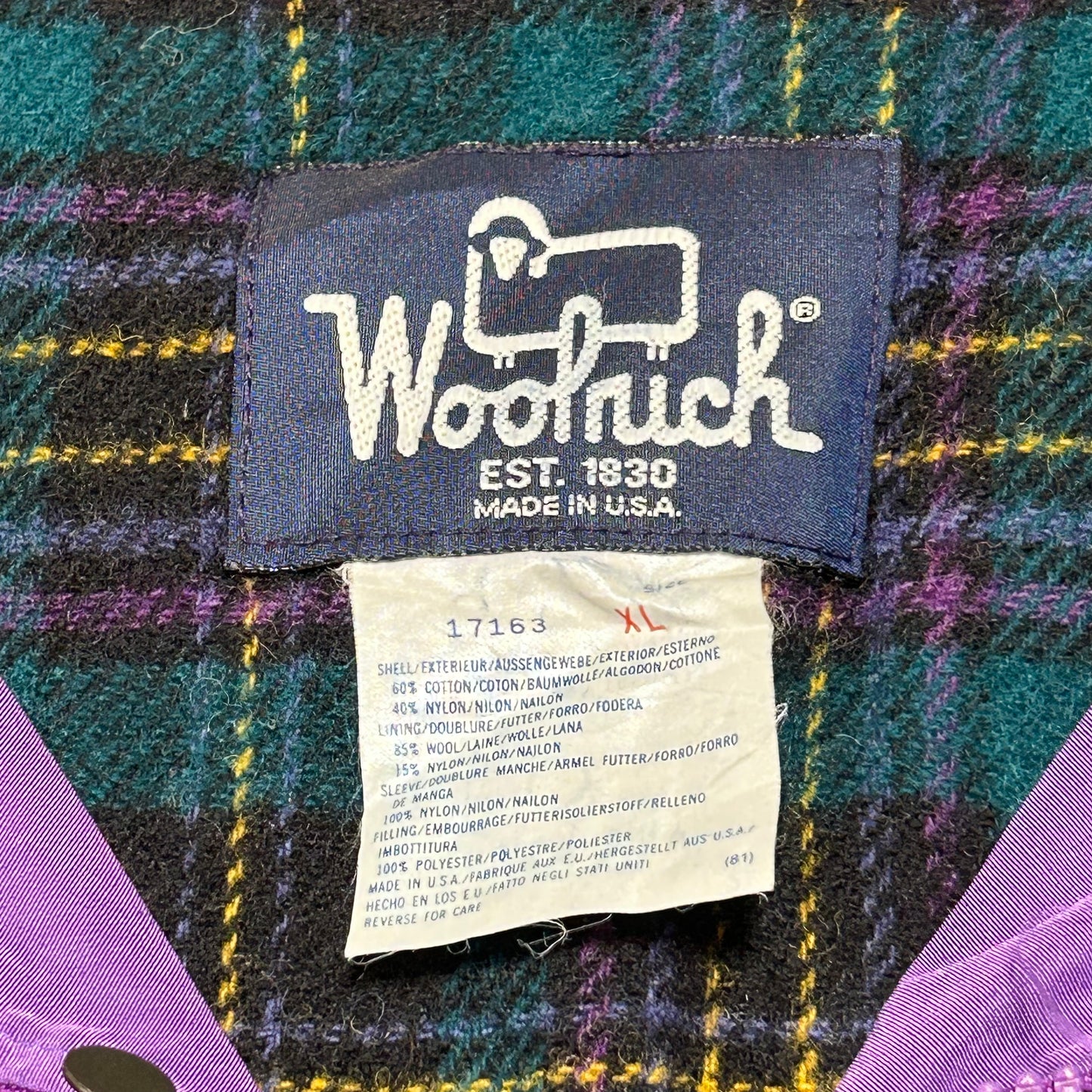 GH13 WOOLRICH マウンテンパーカー メンズ XL パープル