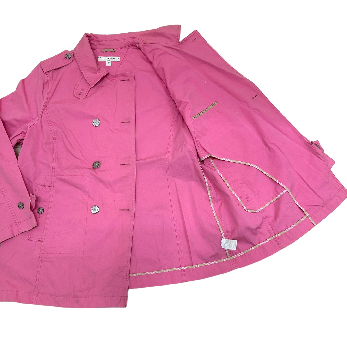 GN135 TOMMY HILFIGER トミーヒルフィガー トレンチコート ピンク woman 2X