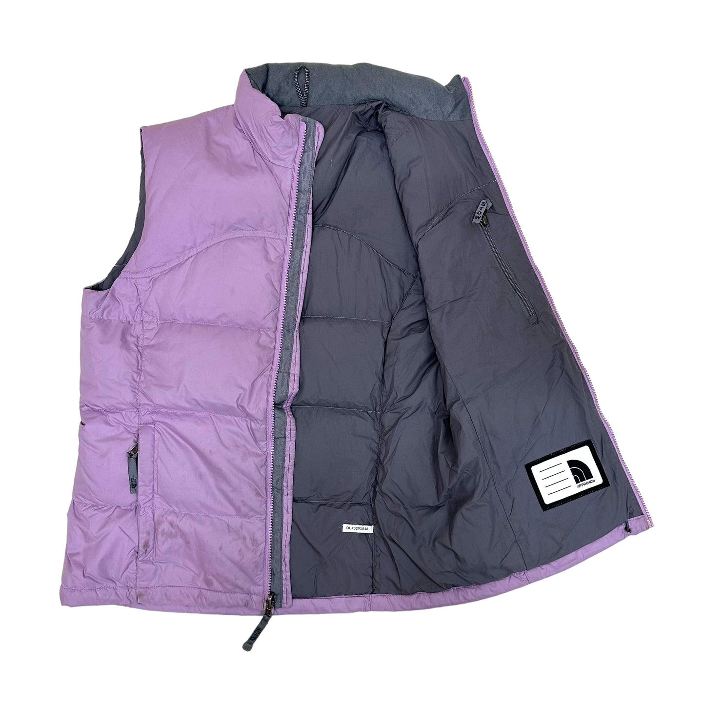 GN146 THE NORTH FACE ザ・ノースフェイス 600フィル ダウンベスト XL/TG GIRL'S ライラック系