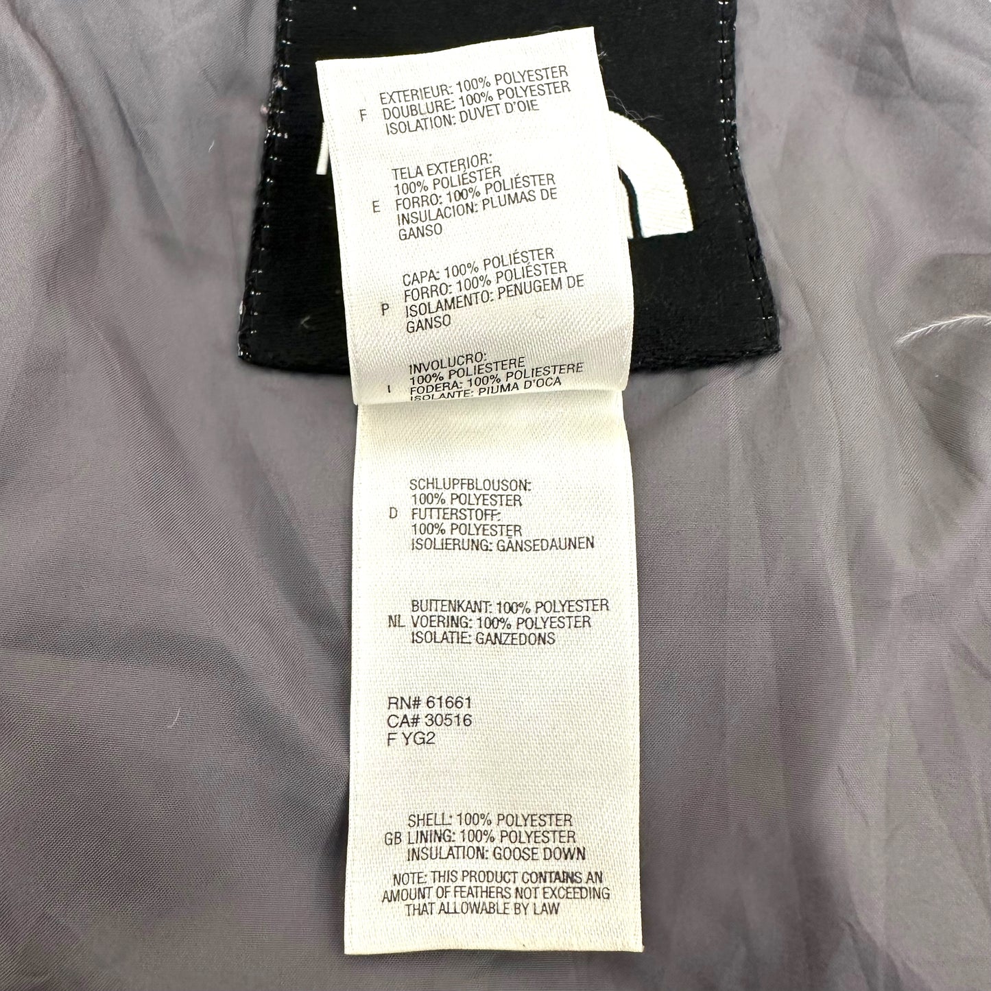 GN146 THE NORTH FACE ザ・ノースフェイス 600フィル ダウンベスト XL/TG GIRL'S ライラック系