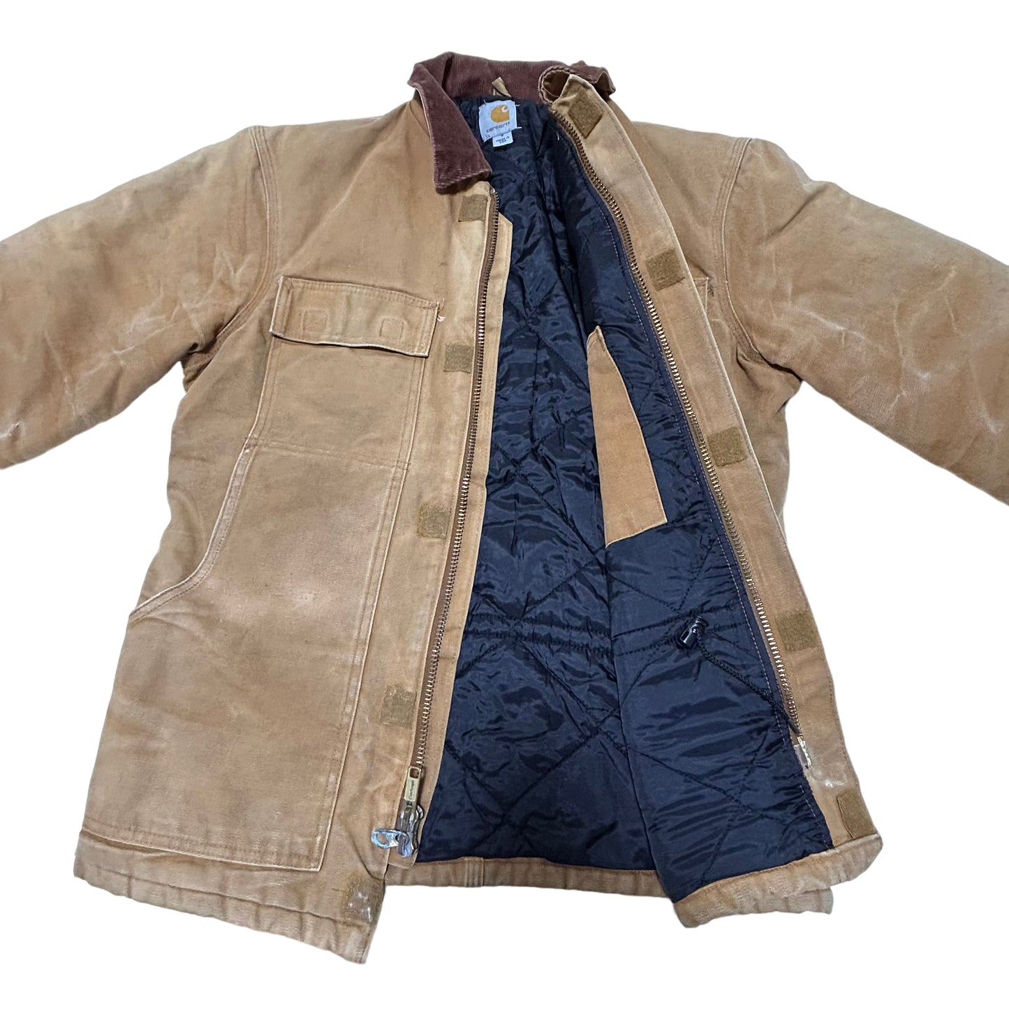 GH18 CARHARTT USA製 ダック地 ワークジャケット メンズ S キャメル