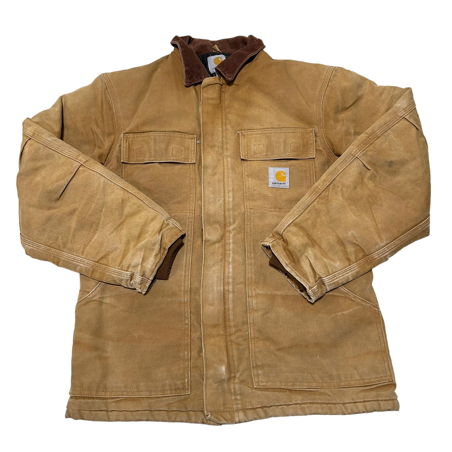 GH18 CARHARTT USA製 ダック地 ワークジャケット メンズ S キャメル