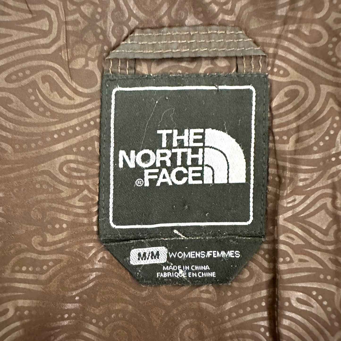 GN155 THE NORTH FACE ザ・ノースフェイス ナイロンジャケット ブラウン×ホワイト M/M WOMENS