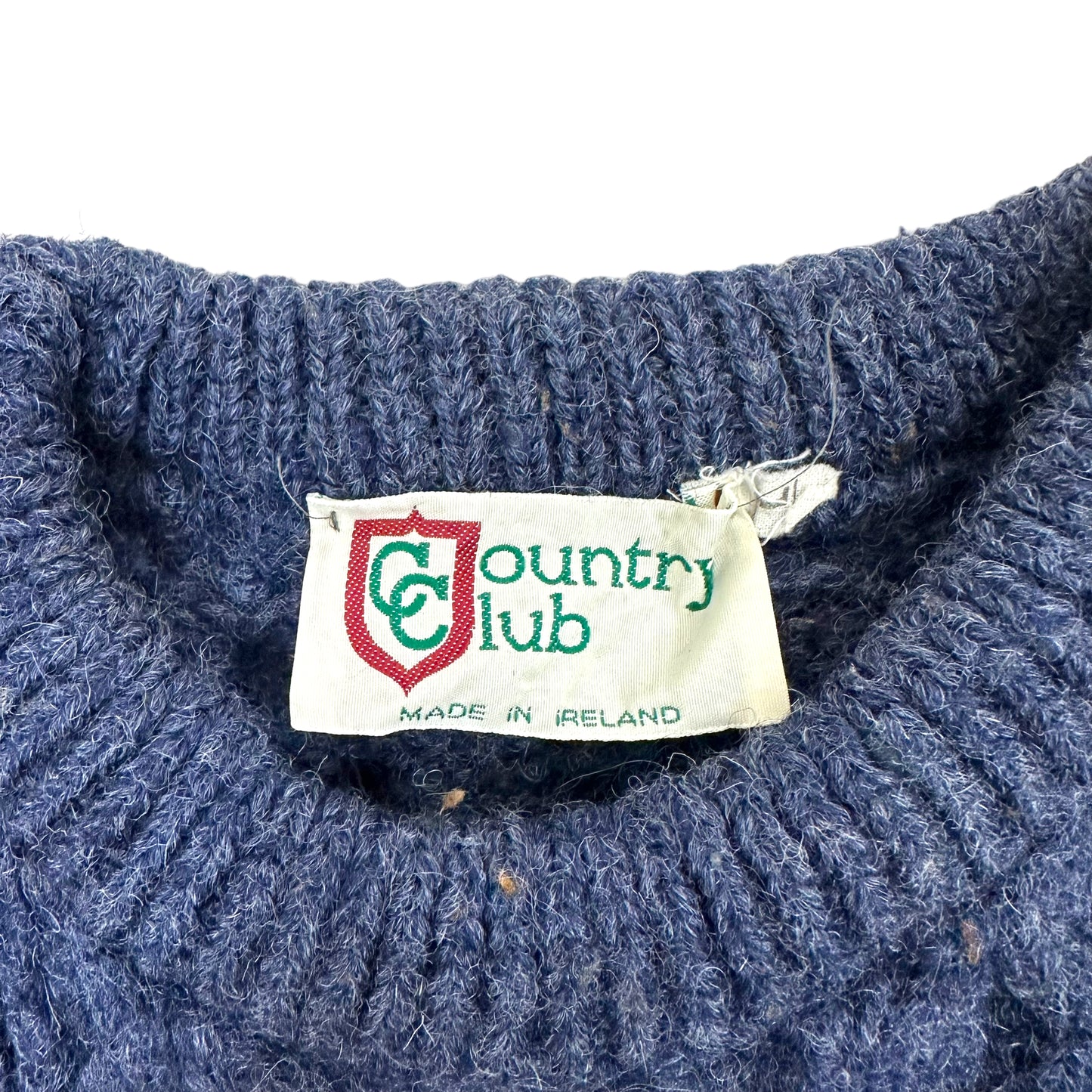 GN29 Country Club ウール フィッシャーマン アラン ニット セーター L アイルランド製