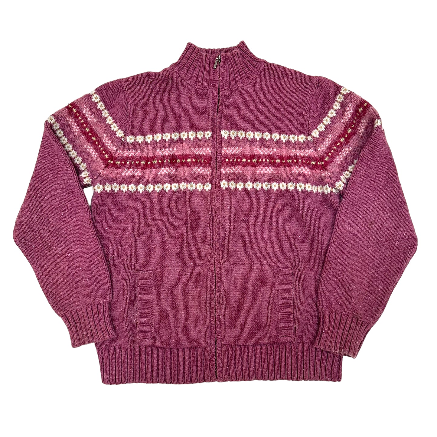 GN41 L.L.Bean エルエルビーン ジップアップ ニット カーディガン L