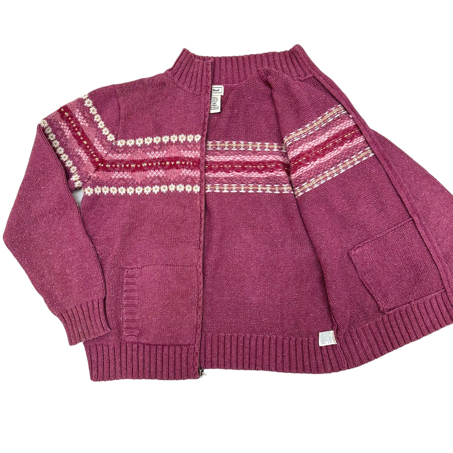 GN41 L.L.Bean エルエルビーン ジップアップ ニット カーディガン L