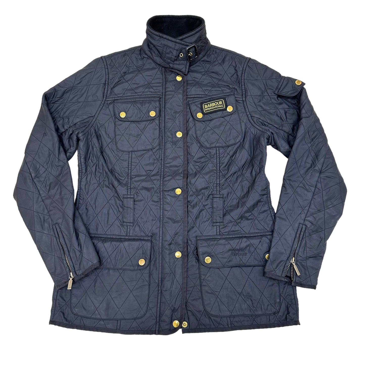 GN45 Barbour INTERNATIONAL バブアー キルティングジャケット UK12