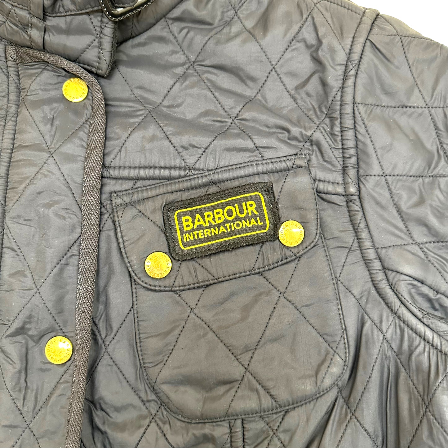 GN45 Barbour INTERNATIONAL バブアー キルティングジャケット UK12