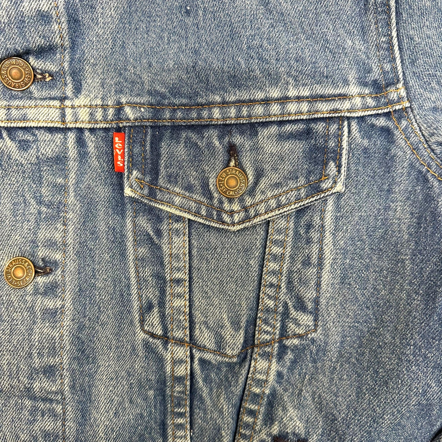 GN54 Levi'sリーバイス サイズ02 ブルー系 デニム ジャケット GT BRITAIN製