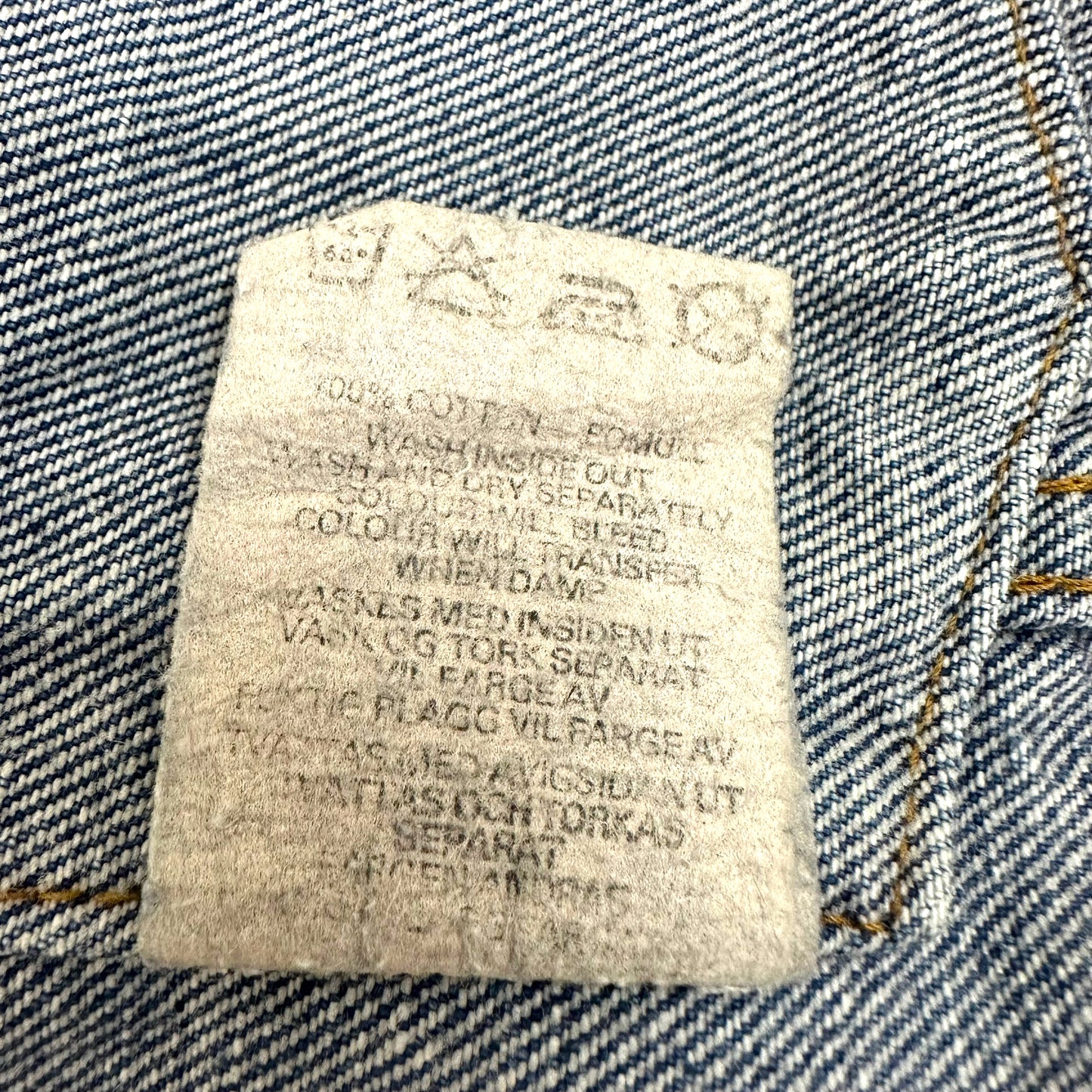 GN54 Levi'sリーバイス サイズ02 ブルー系 デニム ジャケット GT BRITAIN製