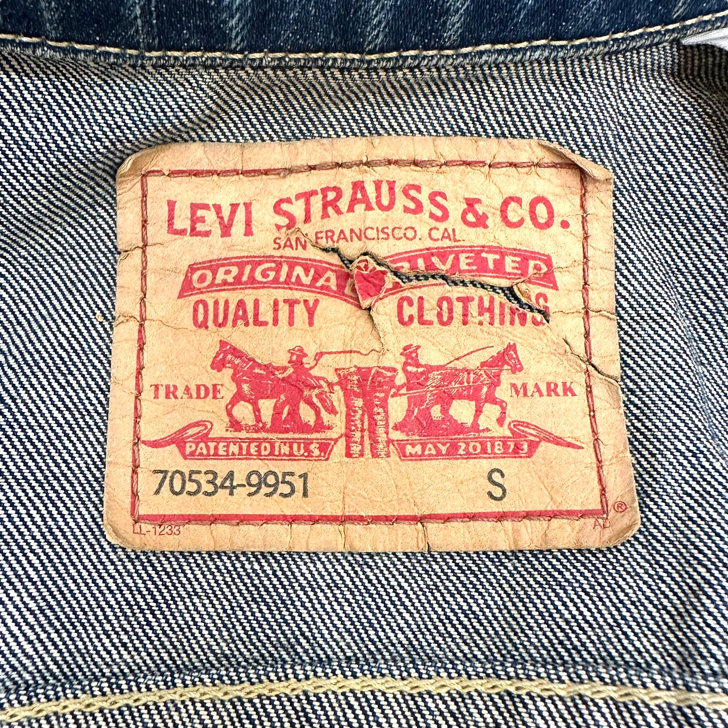 GN62 Levi's リーバイス デニム ジャケット ジージャン ブルー系 サイズL