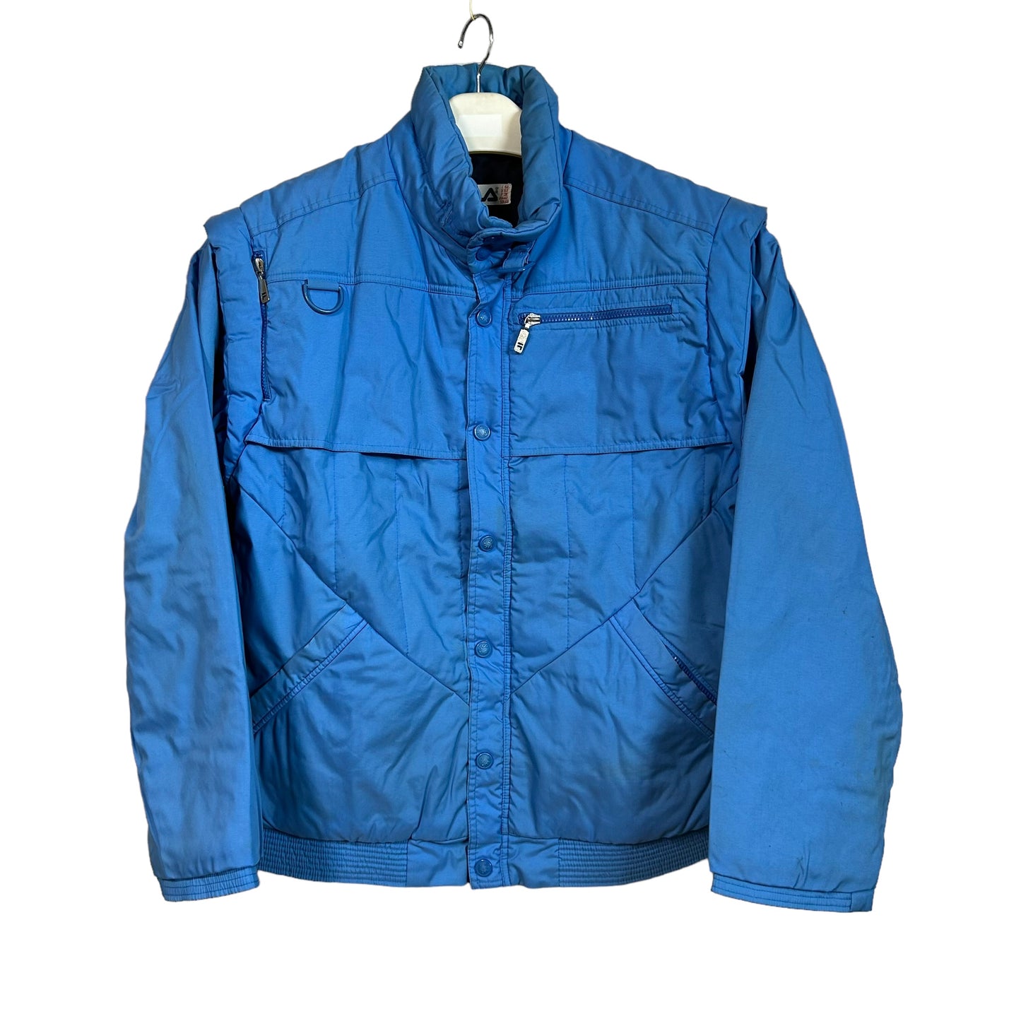 GH032 イタリア製 FILA フィラ ジップジャケット ナイロンジャケット ブルー メンズ L US42