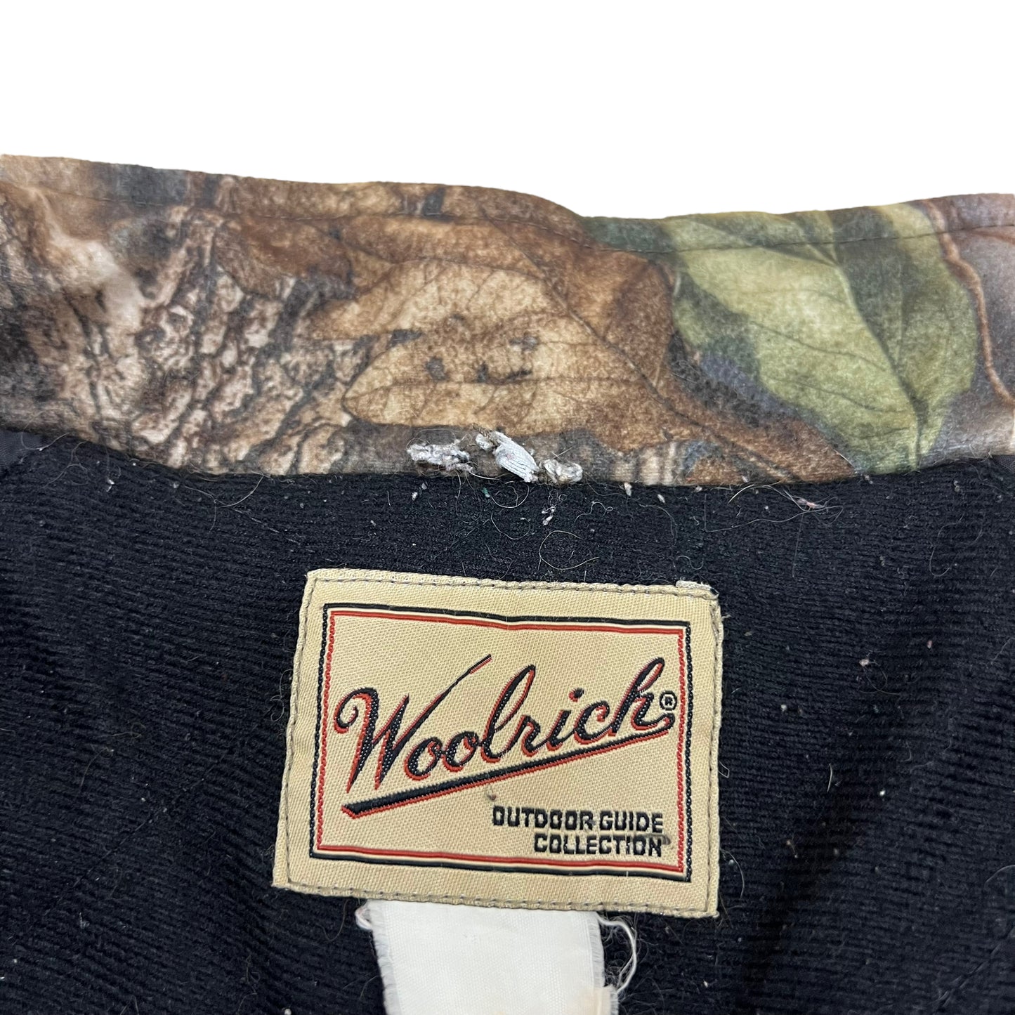 GM52 WOOLRICH ウールリッチ 長袖 ジップアップ リアルツリー カモジャケット 90s ブラウン系 総柄 メンズ 実寸参考