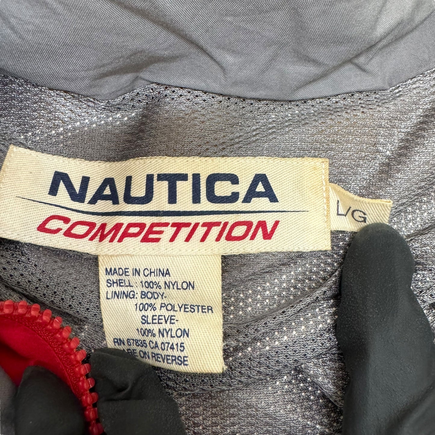 GC945 NAUTICA ナイロンジャケット NAUTEX ナウテックス ジャケット フーディージャケット ジップアップジャケット レッド メンズ サイズL