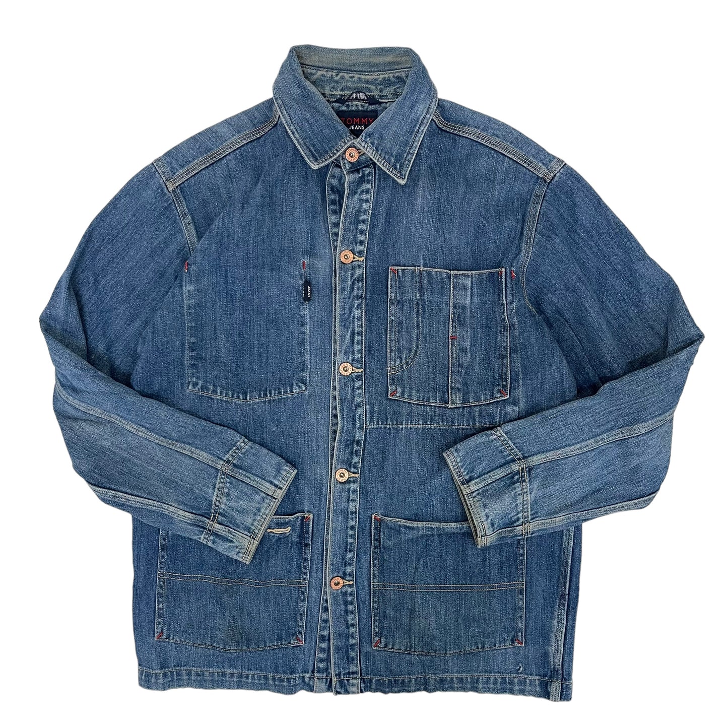 GC442 TOMMY JEANS カバーオール ワークジャケット デニムジャケット インディゴブルー メンズ サイズM