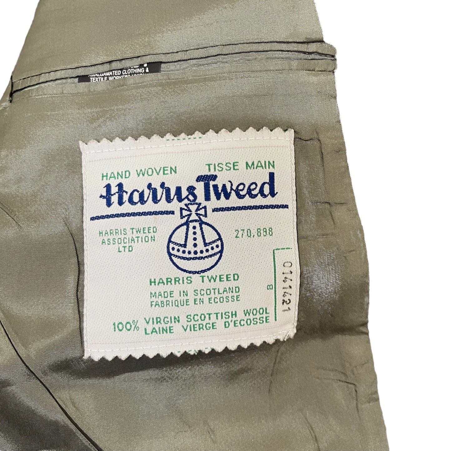 GC144 HARRIS TWEED テーラードジャケット ジャケット ダークグレー メンズ