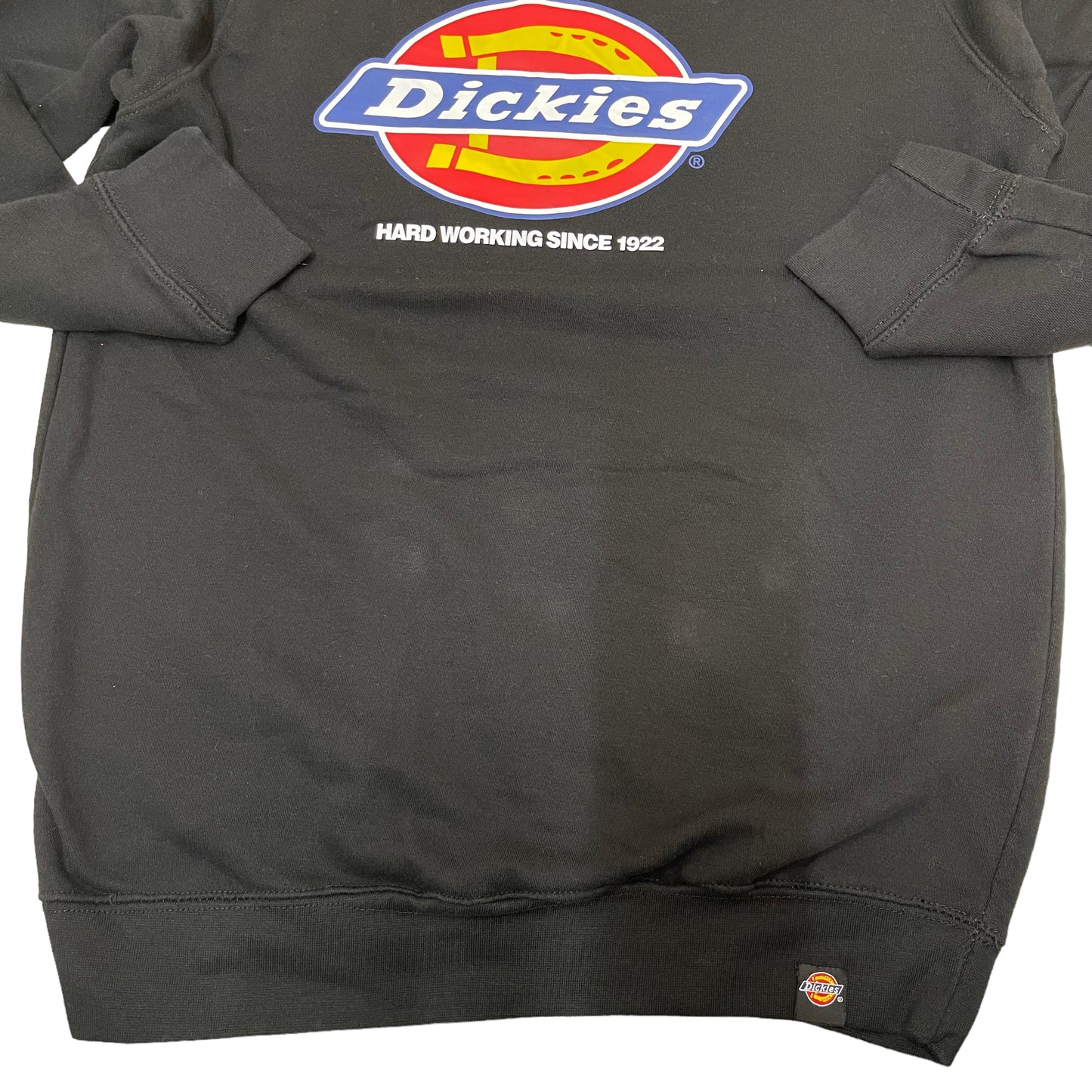 GC45 Dickies トレーナー 裏毛プリントクルートレーナー ブラック メンズ サイズL